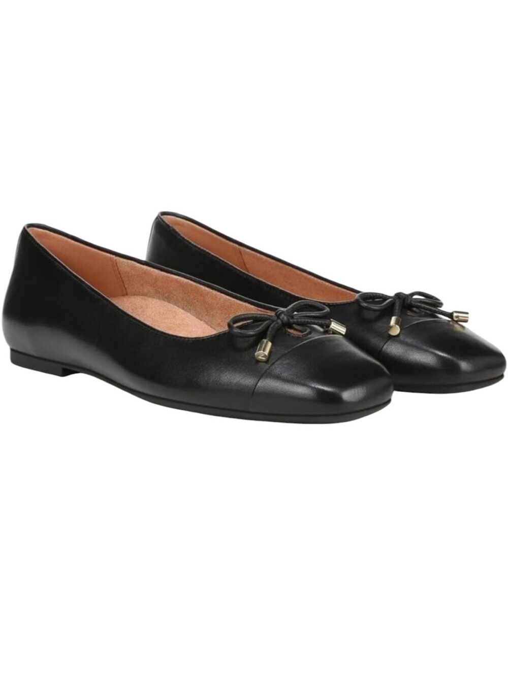 Vionic Klara Black Leather Ballet Flat - Size 7.5